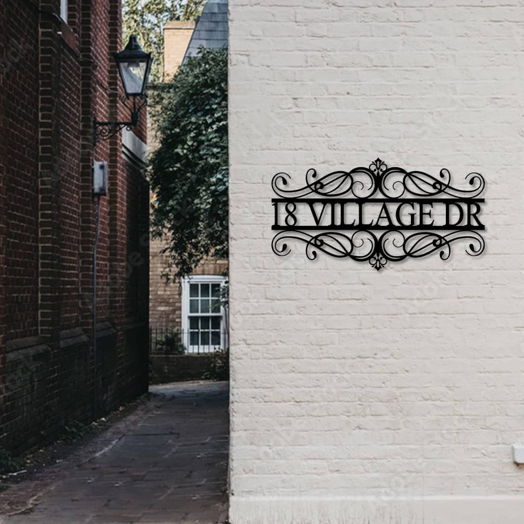 Custom Scrollwork Metal Address Number Sign