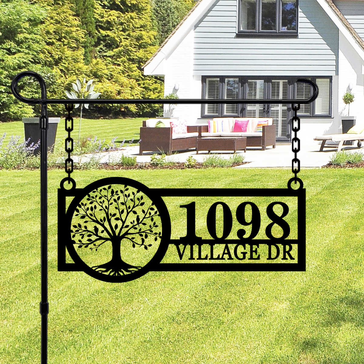 Custom Tree of Life Hanging Address Sign Main image