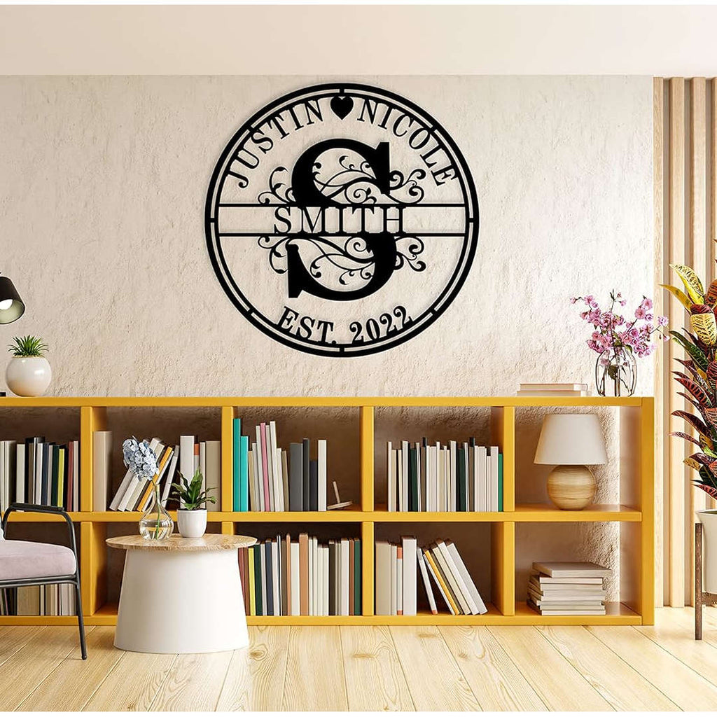 Personalized Custom Metal Name Sign - Monogram Design – ENFODREAM