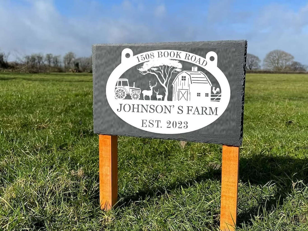 Personalized Farm Sign – Custom Metal Barn Decor for Homesteads – ENFODREAM