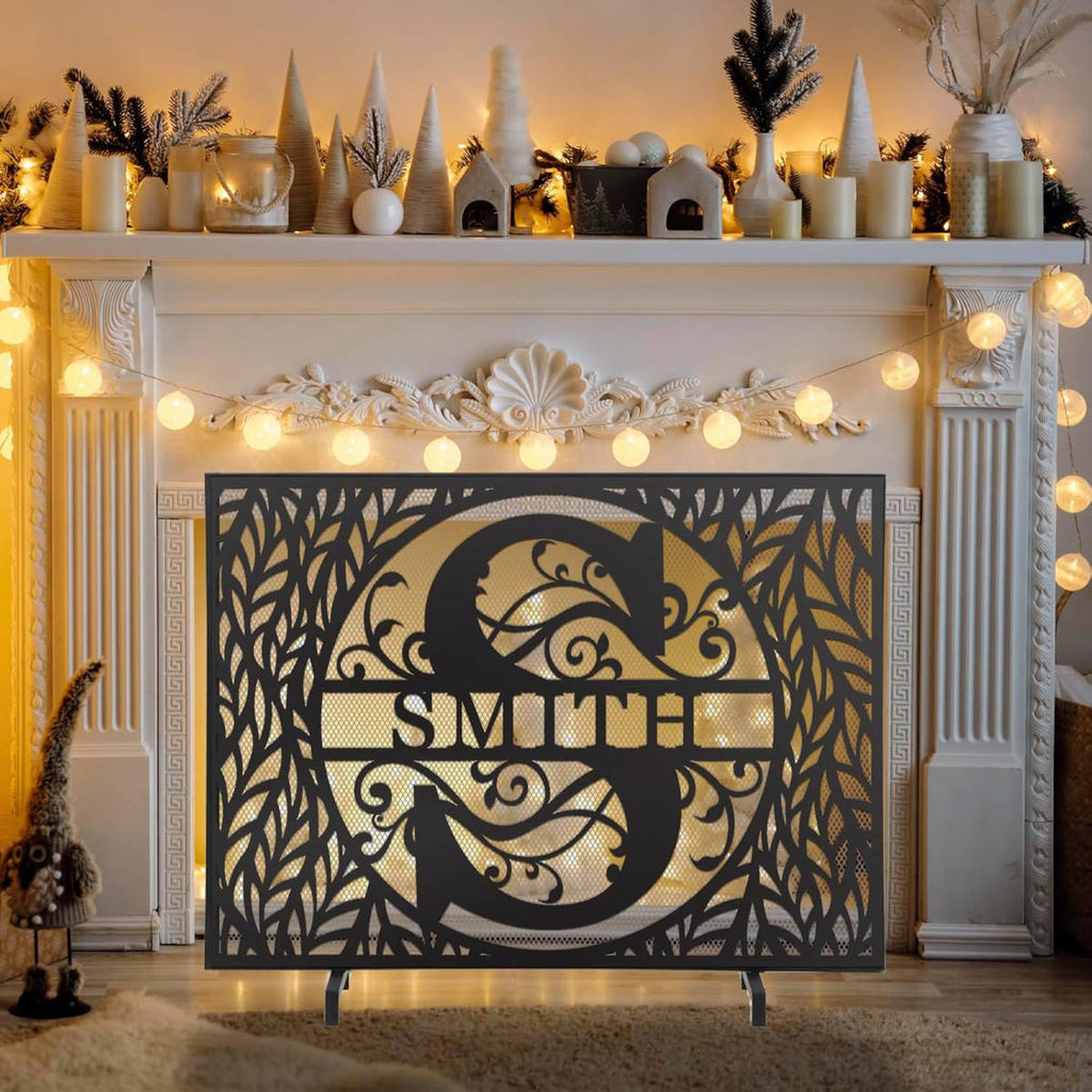 Custom Metal Fireplace Screen