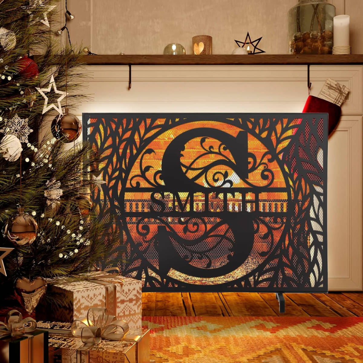 Custom Metal Fireplace Screen