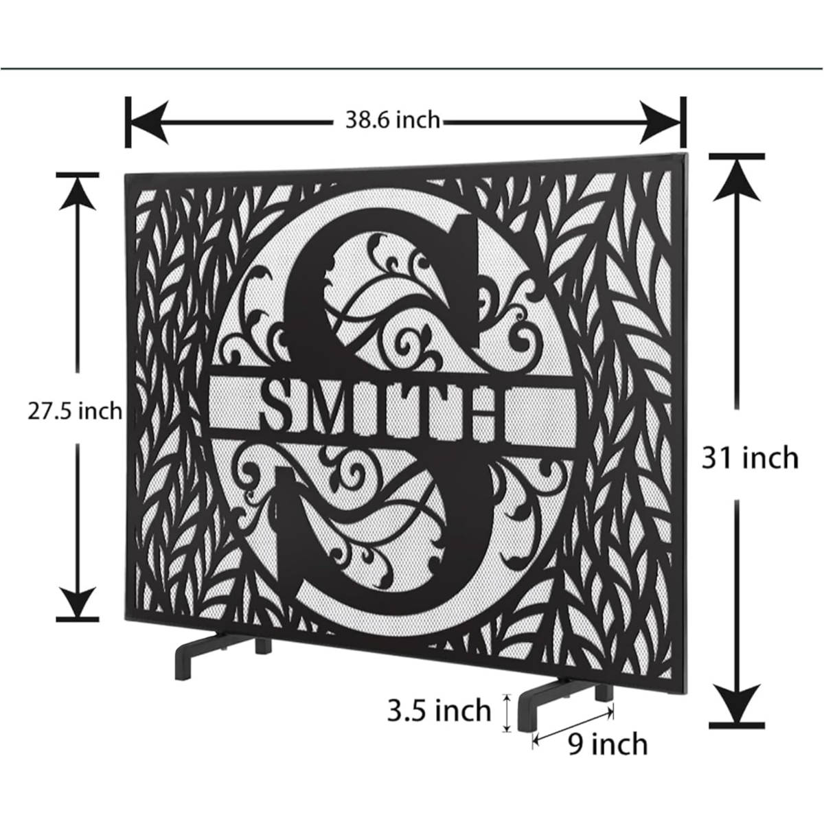 Custom Metal Fireplace Screen