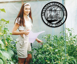 custom metal greenhouse sign with name - personalized - enfodream.com