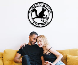 Custom Squirrel Metal Sign