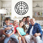 Personalized Established Roman Numeral Metal Clock