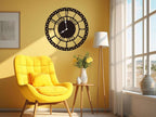 Personalized Geometric Border Metal Wall Clock