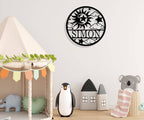 Custom Sun Moon Stars Metal Sign