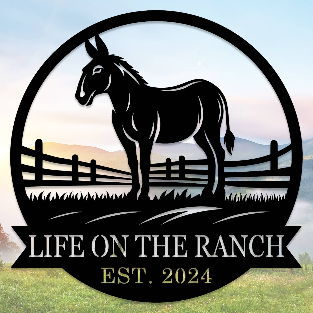 Custom Mule Ranch Sign Main image