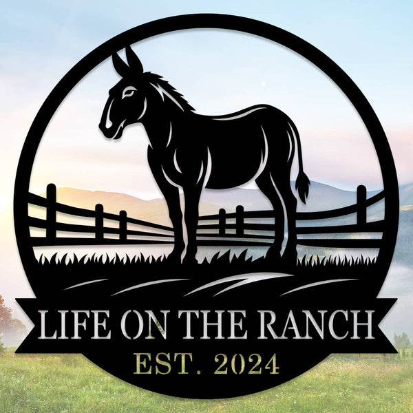 Custom Mule Ranch Sign