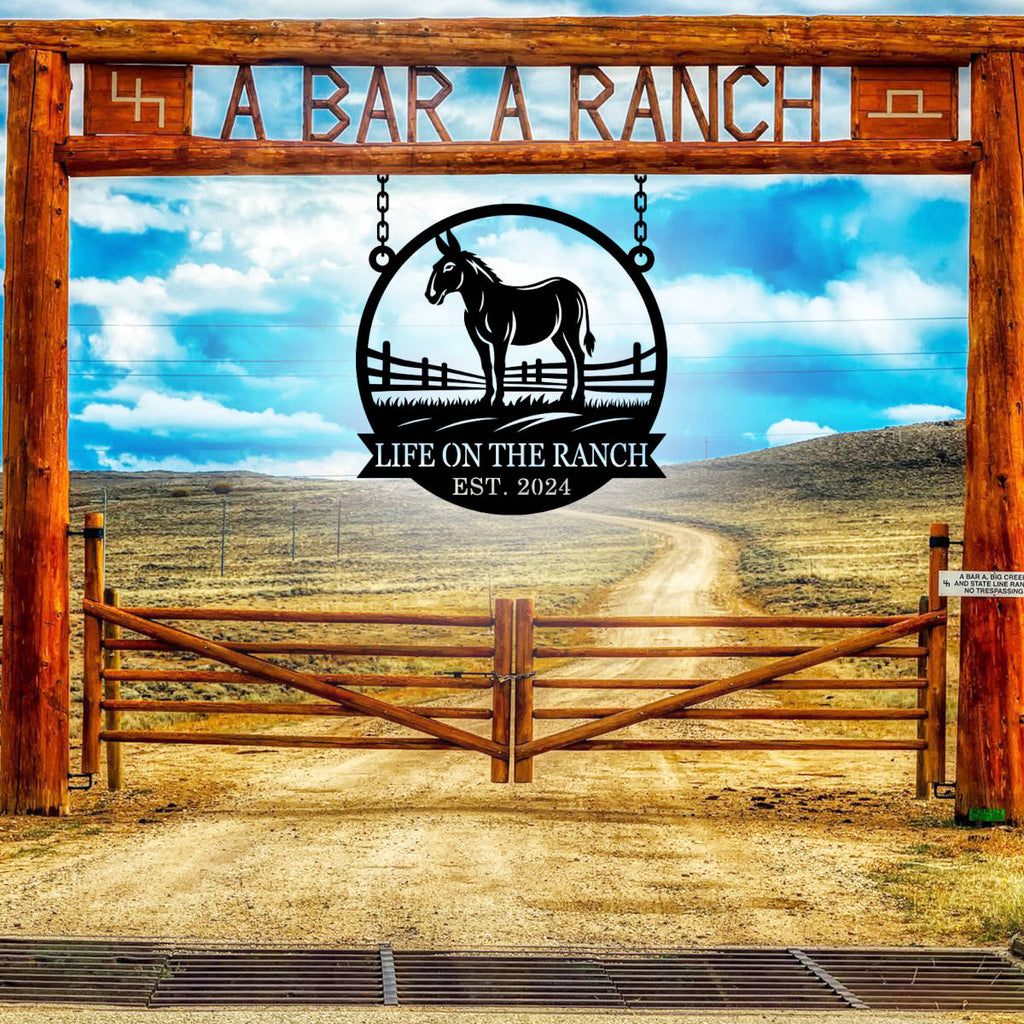Custom Mule Ranch Sign