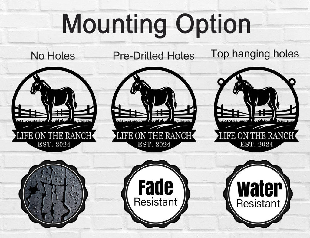 Custom Mule Ranch Sign