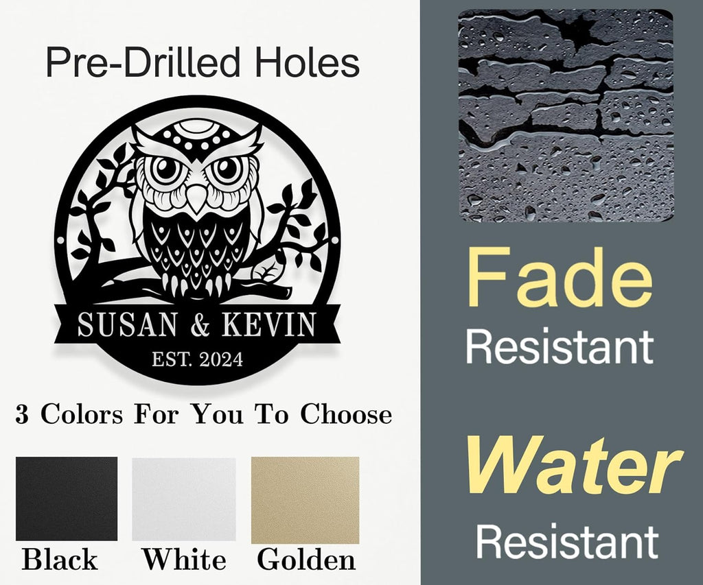 Custom Owl Metal Sign
