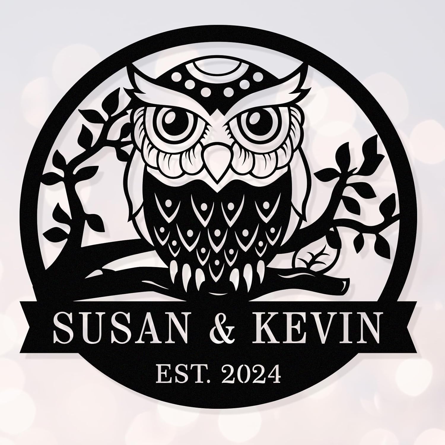 Custom Owl Metal Sign Main image