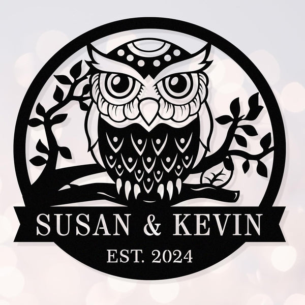 Custom Owl Metal Sign