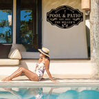 Custom Pool Patio Sign