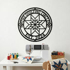 Custom Quilt Star Family Heritage Metal Sign