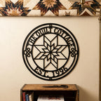 Custom Quilt Star Family Heritage Metal Sign