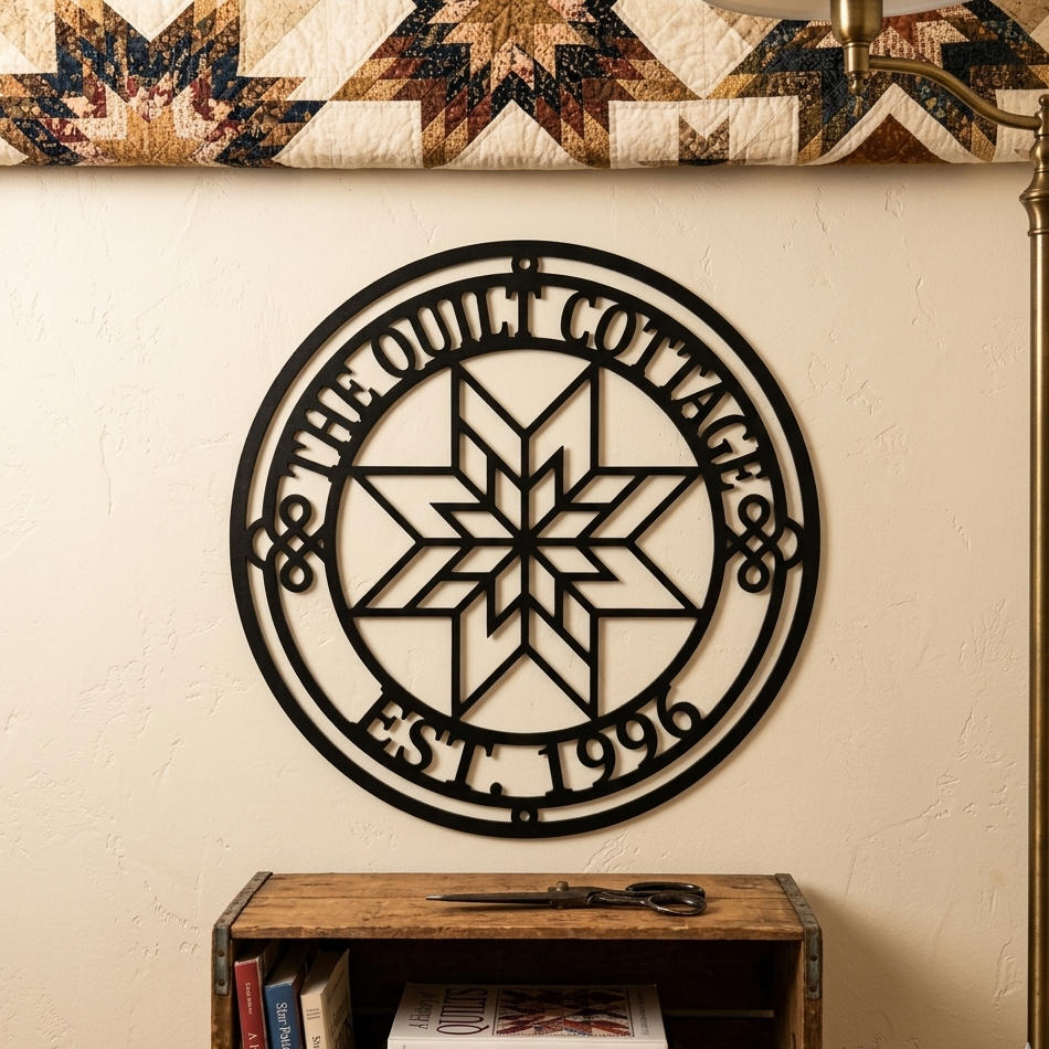 Custom Quilt Star Family Heritage Metal Sign