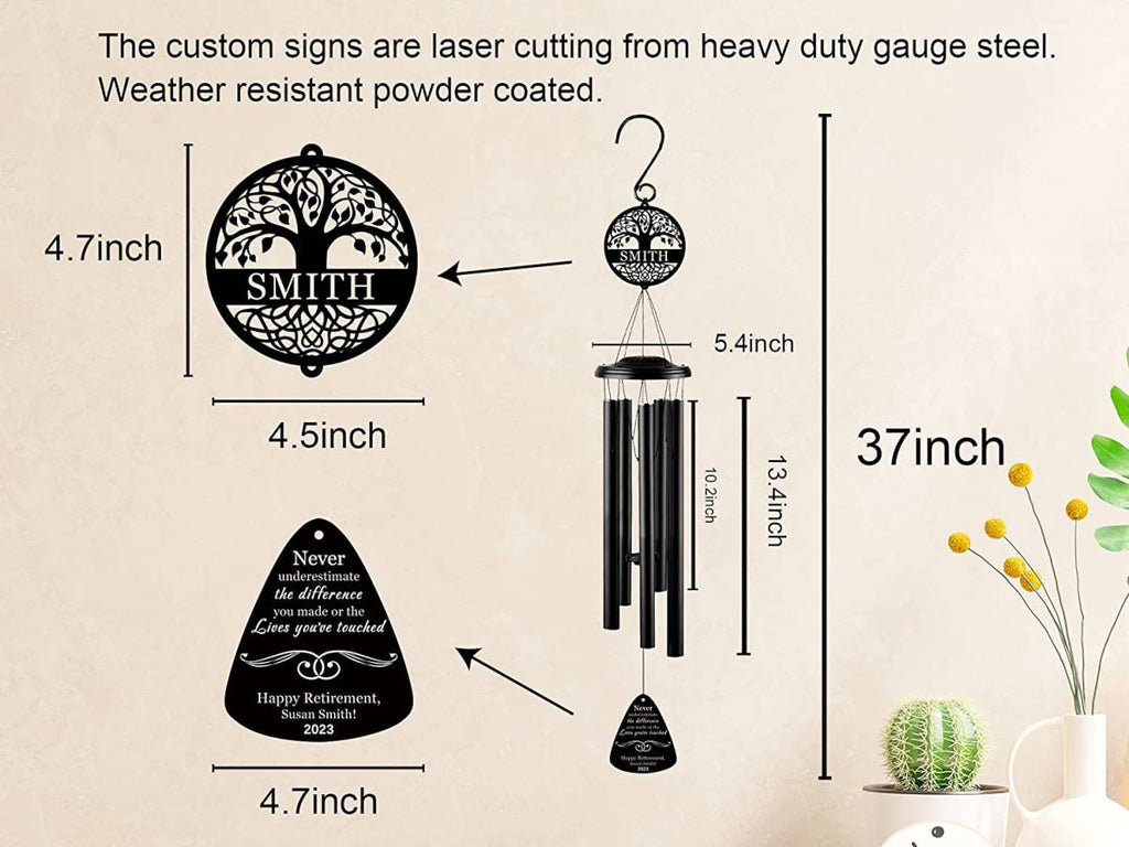 Custom Retirement Wind Chime