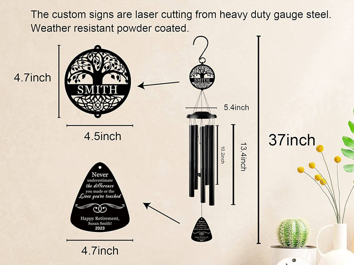Custom Retirement Wind Chime
