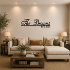 Custom Family Name Metal Sign Living Room Wall Decor Personalized Last Name Steel Sign