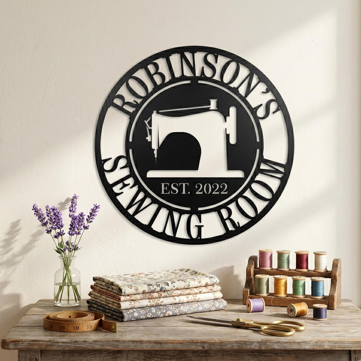 Custom Sewing Room Metal Sign Secondary image