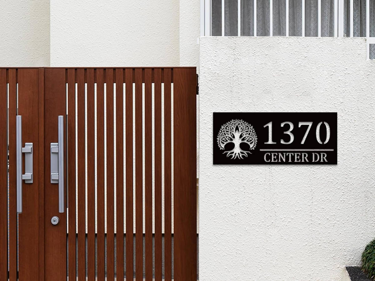 Modern Tree of Life Address Plaque Secondary image
