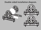 Custom Monogram Stainless Steel Mailbox Topper