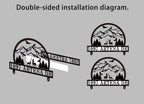 Custom Stainless Steel Mountain Deer Mailbox Sign