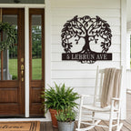 Custom Tree of Life Metal Address Plaque