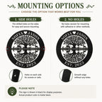 Metal sign mounting hole options including side holes and no holes version