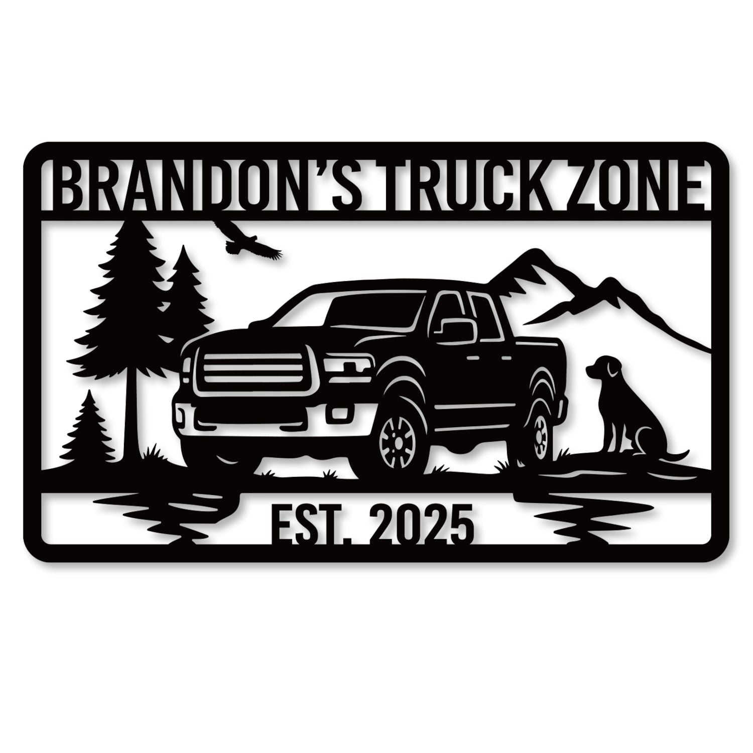 Custom Truck Metal Sign Main image