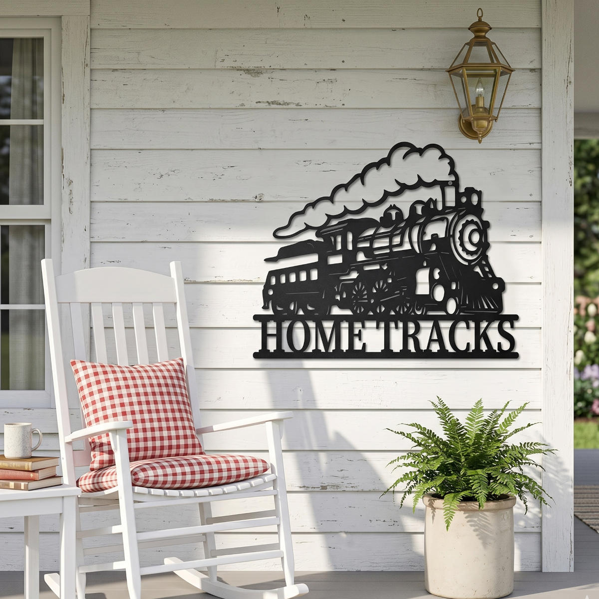 Custom Vintage Steam Locomotive Metal Sign
