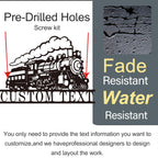 Custom Vintage Steam Locomotive Metal Sign