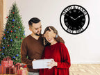 Personalized Roman Numeral Metal Family Clock