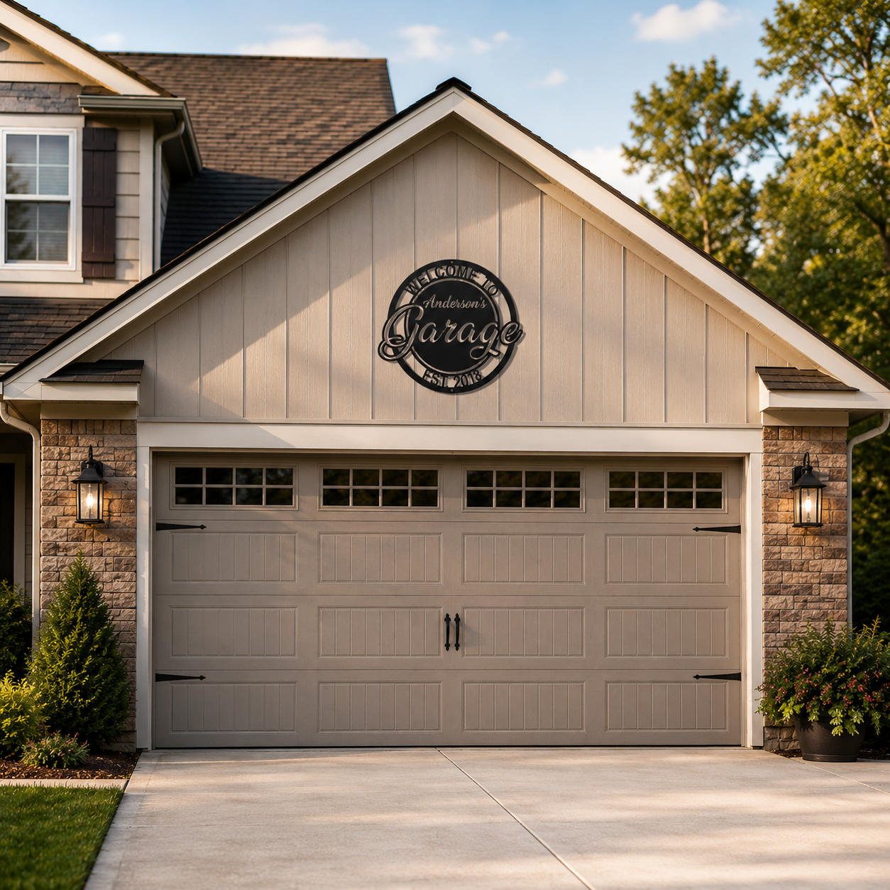 Custom Welcome To Garage Metal Sign Secondary image