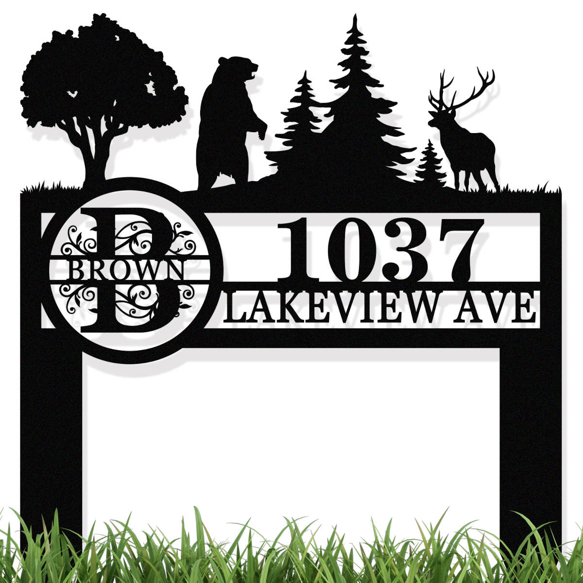 Custom Wildlife Address Sign Main image