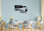 Custom metal wine bar sign with bottle and glass design, personalized wall decor made from powder-coated laser-cut steel
