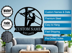 Custom Worker Metal Sign