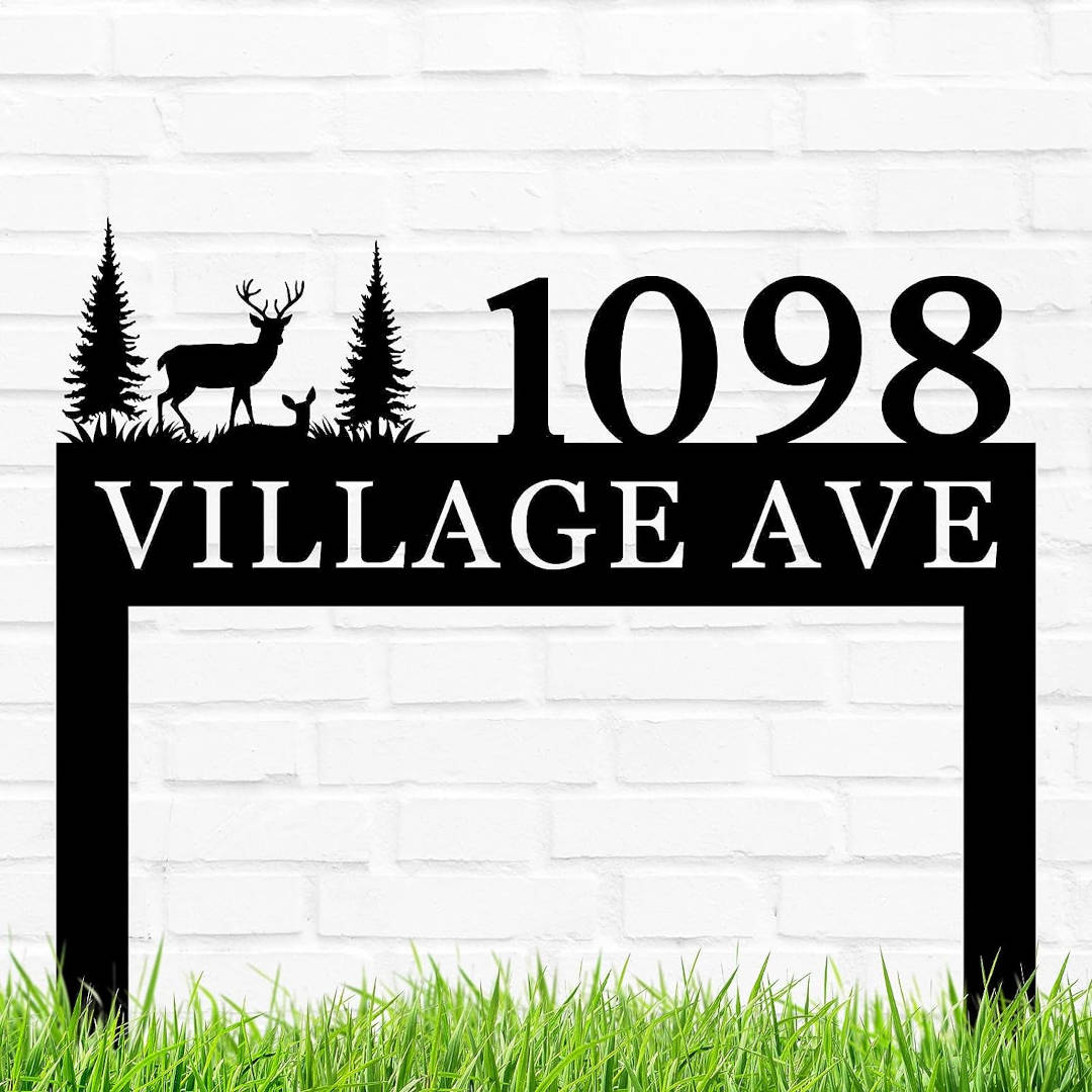 Custom Metal Address Sign