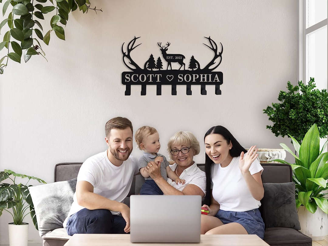 Personalized Deer Antler Key Holder Secondary image
