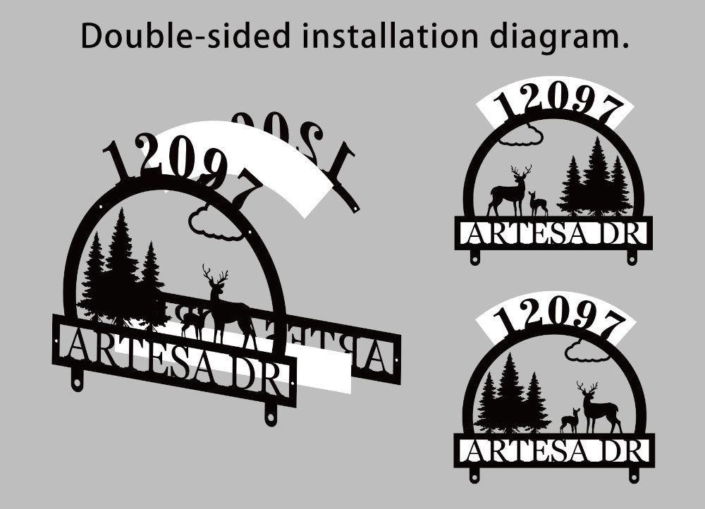 Deer & Forest Mailbox Topper