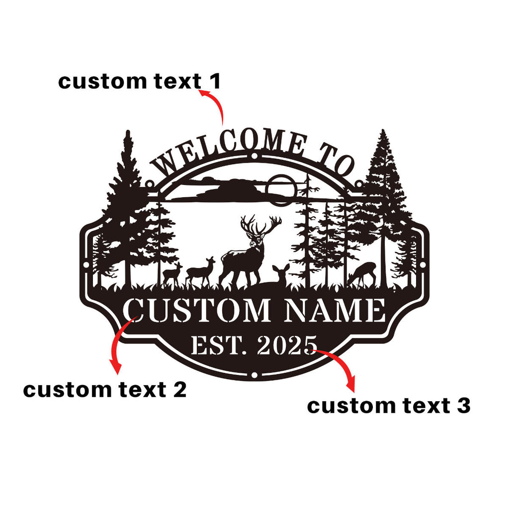 Deer Forest Welcome Sign