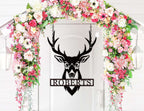 Deer Head Metal Sign