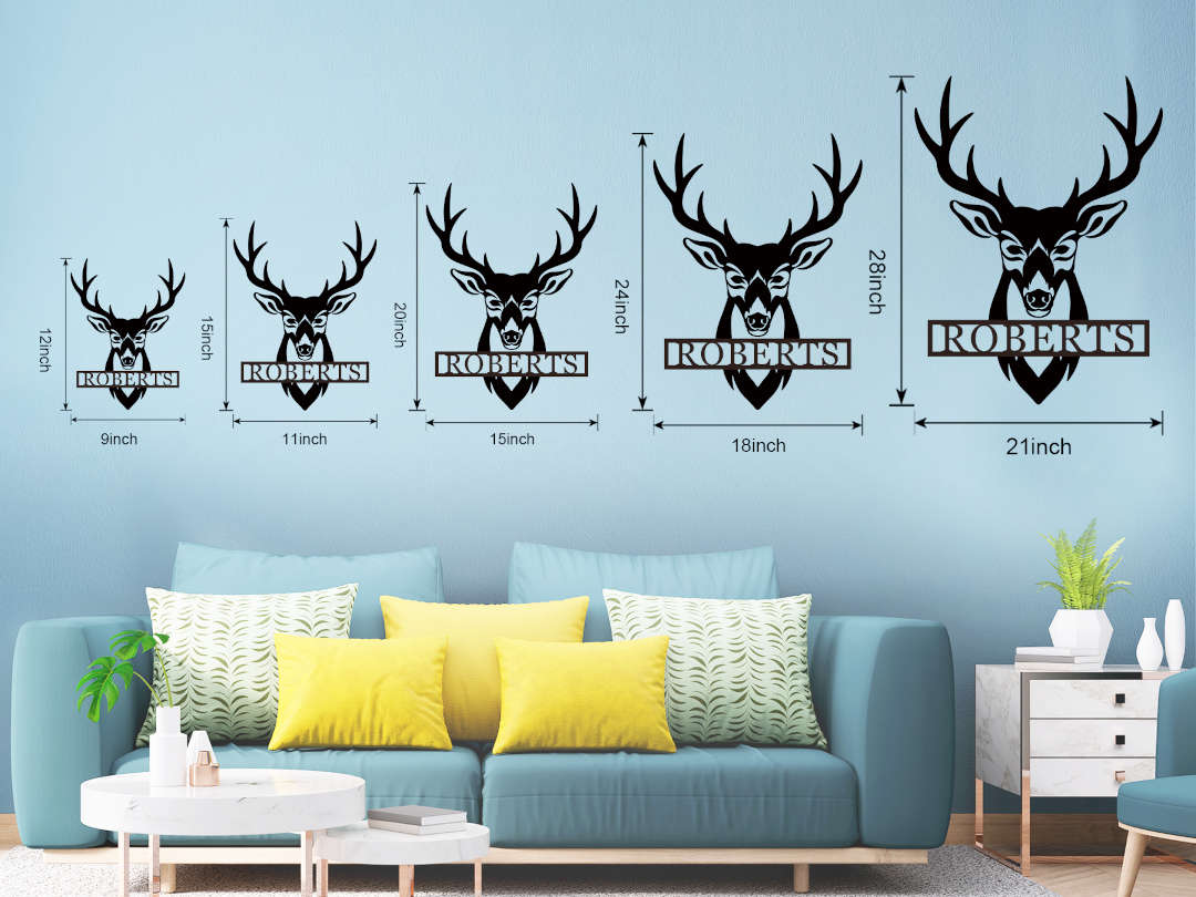 Deer Head Metal Sign Secondary image