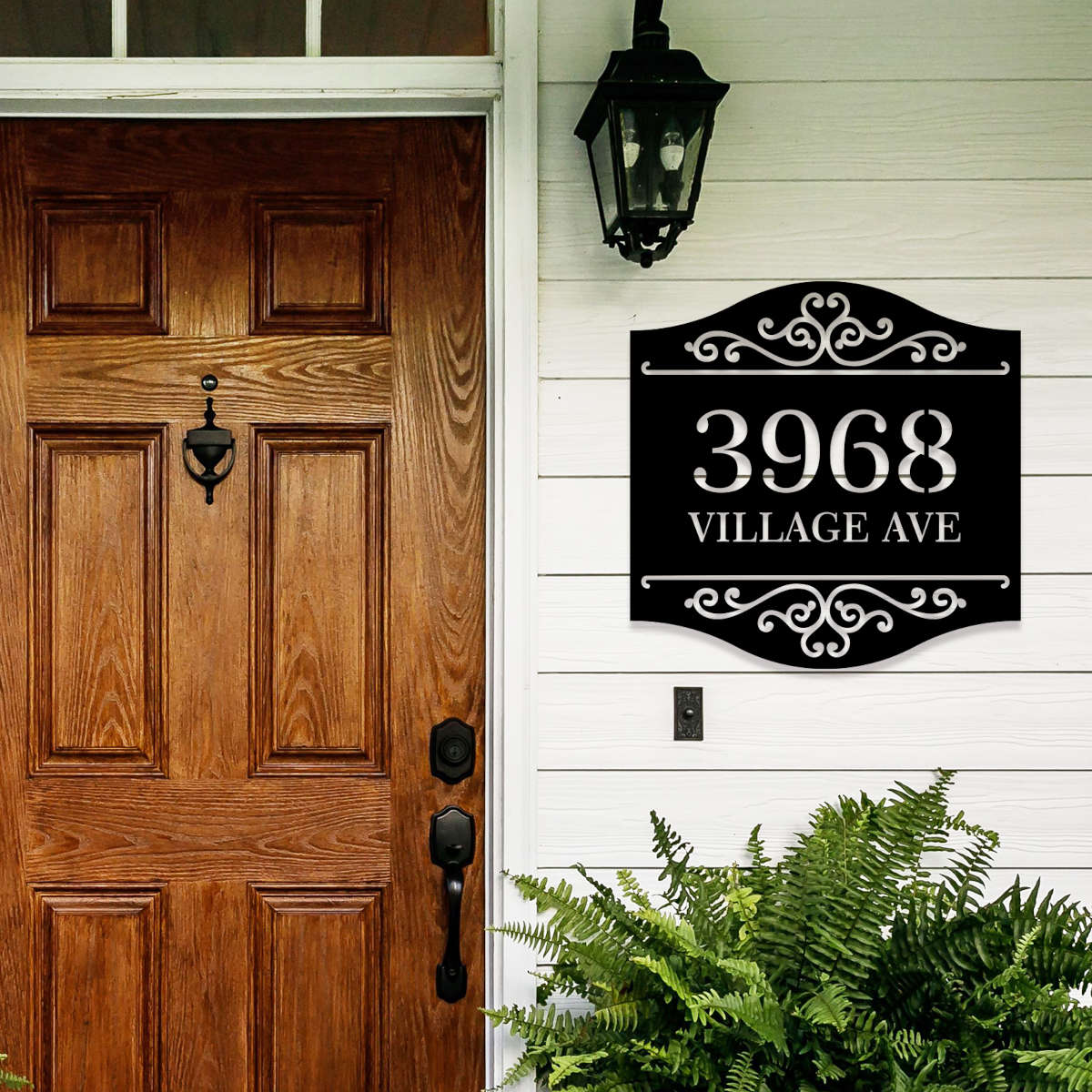 Elegant Iron Address Plaque