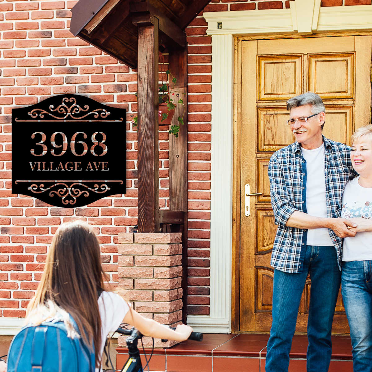 Elegant Iron Address Plaque