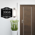 Elegant Iron Address Plaque