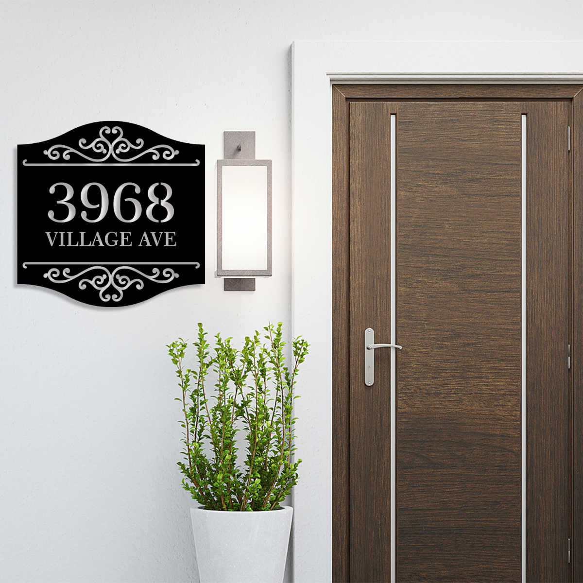 Elegant Iron Address Plaque